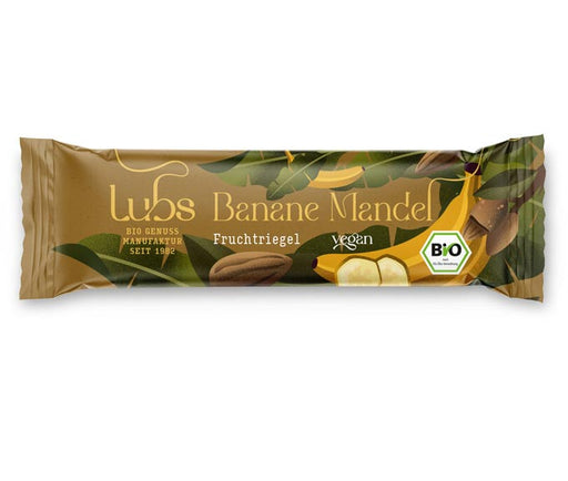 Banane-Mandel Fruchtriegel 40g - Lubs Bio 
Fruchtriegel Banane-Mandel Classic von Lubs ist ein leckerer glutenfreier Riegel.