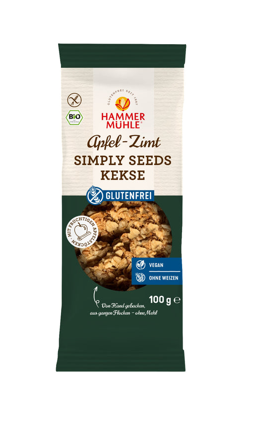 Bio Simply Seeds Kekse Apfel Zimt 100g - Hammermühle
Fruchtig, zimtig, köstlich: Die Bio Simply Seeds Haferkekse Apfel Zimt vereinen glutenfreie Haferflocken mit sonnengereiften Apfelstücken, goldenen Leinsamen und einer feinen Prise Zimt & Nelken – perfekt abgestimmt für die kalte Jahreszeit. Knusprig gebacken, natürlich süß, ideal für alle, die bewussten Genuss lieben.