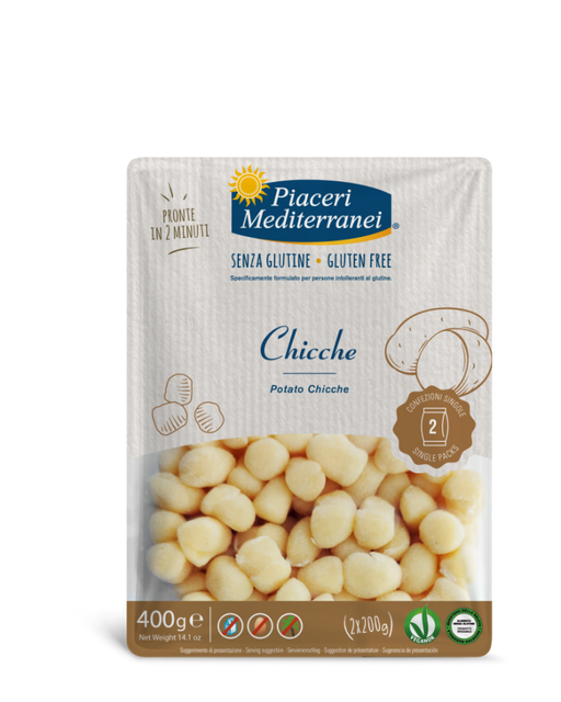 Chicche 400g- Piaceri
Einfach, aber unverwechselbar – unsere glutenfreien Chicche sind ein Genussmoment für jede Gelegenheit.