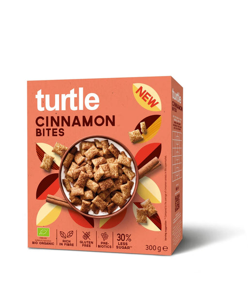 Cinnamon Bites 300g - Turtle
Unsere knusprigen Zimtcerealien überzeugen mit ihrem unwiderstehlichen Geschmack und besten Zutaten – biologisch, glutenfrei und natürlich lecker.