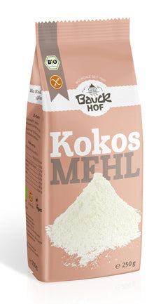 Kokosmehl 250g-Bauckhof Bio
Entdecken Sie die Vielseitigkeit des glutenfreien Kokosmehls von Bauckhof! Es bringt nicht nur einen einzigartigen Geschmack in Ihre Süßspeisen, sondern ist auch ideal für eine ballaststoffreiche und kohlenhydratbewusste Ernährung. Ob in Müslis, Joghurts oder Shakes – das Kokosmehl bereichert Ihre Mahlzeiten mit einer leckeren Note.