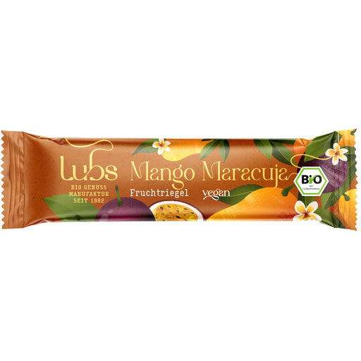 Mango Maracuja Fruchtriegel 30g - Lubs Bio
Der fruchtig-exotische Geschmack tropischer Maracujas wir ergänzt vom vollen Aroma sonnenreifer Mangos.
