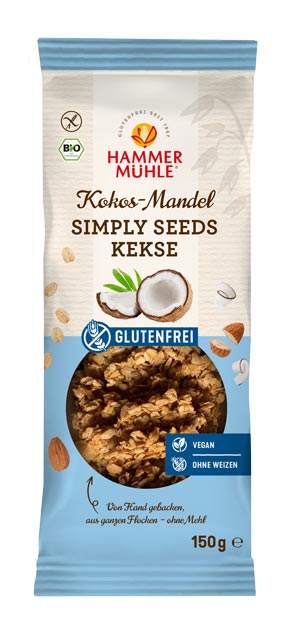 Simply Seeds Kekse Kokos Mandel 150g-Hammermühle Bio
Jeder Biss verspricht dir einen unvergleichlich exotischen Keks-Genuss, der einfach unwiderstehlich ist. Gönn dir diese Delikatesse und genieße den puren Geschmack!