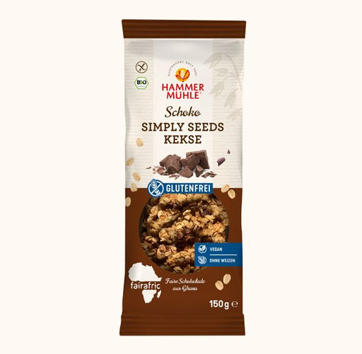 Simply Seeds Kekse Schoko 150g - Hammermühle Bio
Gönn dir diesen köstlichen Genuss, der nicht nur deinen Gaumen verwöhnt, sondern auch nachhaltige Produktion unterstützt!