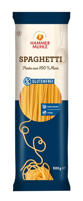 Spaghetti 500g - Hammermühle
Spaghetti von Hammermühle. Glutenfreie Nudeln aus feinstem Maismehl.
