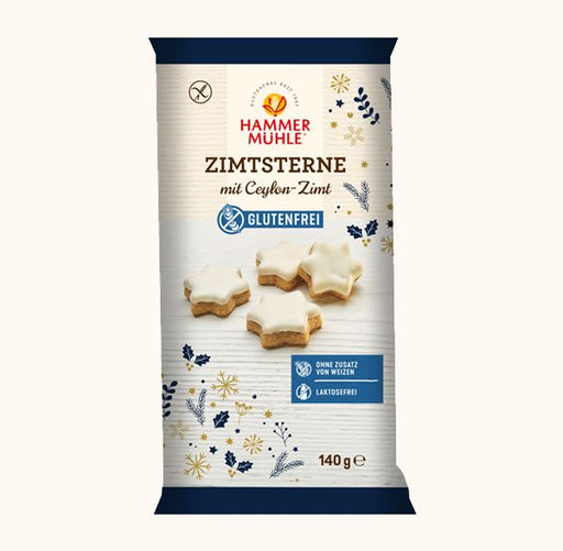 Zimtsterne 140g- Hammermühle
Glutenfreie Zimtsterne von Hammermühle. Leckere Marzipansterne mit Zuckerüberzug.