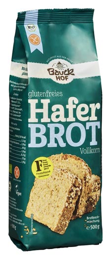 Haferbrot Vollkorn 500g - Bauckhof Bio
Glutenfreies Haferbrot Vollkorn von Bauckhof ist eine glutenfreie Backmischung für ein Haferbrot. Sie vermischen den Packungsinhalt nur mit 1 Packung Trockenhefe und geben 500 ml lauwarmes Wasser zu der Mischung dazu: Anrühren, gehen lassen, backen und geniessen.
