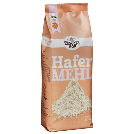 Hafermehl 350g - Bauckhof bio
Glutenfreies Hafermehl Vollkorn von Bauckhof. Für die glutenfreie Küche. Hafermehl glutenfrei hat einen fein-nussigen Geschmack und ist reich an Ballaststoffen. Es ist geeignet für Kekse, Kuchen und Brote. Kuchen und Broten verleiht es eine angenehme Saftigkeit. Wir empfehlen 20% des gewöhnlich verwendeten Mehls mit Hafermehl zu ersetzen.