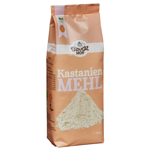 Kastanienmehl 350g - Bauckhof Bio
Bio Kastanienmehl von Bauckhof. Hervorragend zum Backen von Kuchen, Brot und Gebäck geeignet. Kastanienmehl mit seinem süßlich-nussigen Geschmack wird aus der Edelkastanie (Maroni) gewonnen.