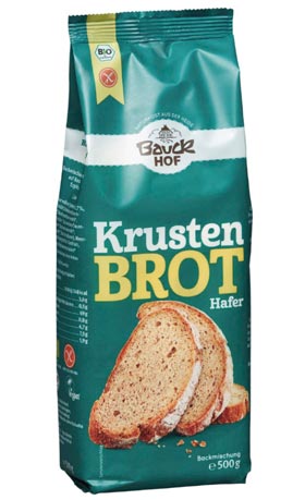 Krustenbrot Hafer Backmischung 500g- Bauckhof BIO
Krustenbrot Hafer, glutenfrei von Bauckhof Bio. Backmischung für glutenfreies Brot auf Basis von Hafermehl. Ergibt ca. 825g Brot. Krustenbrot schnell einfach zubereitet. Sie geben nur Wasser und Hefe hinzu. Auch für Brotbackautomaten geeignet!
