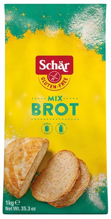 Mix Brot  1000g - Schär
Die ideale Fertigmehlmischung für jede Art von Brot, Brötchen, Pizza und Hefeteig, süße oder herzhafte Backwaren.