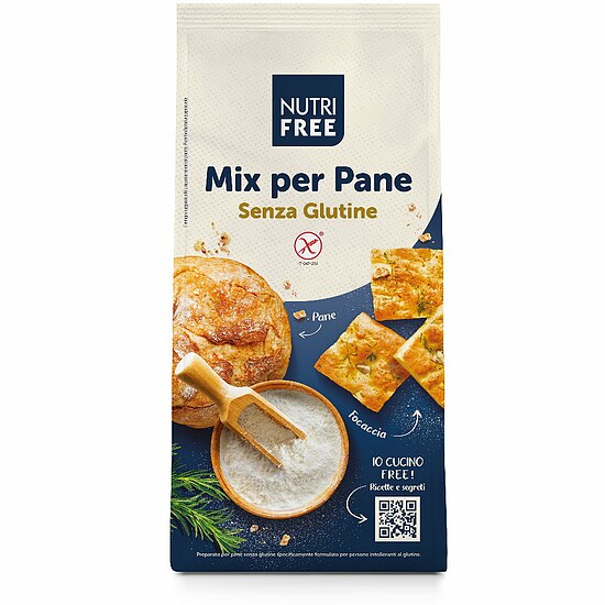 Mix per Pane 1000g - Nutri Free
Eine ausgewogene Mehlmischung aus hochwertigen Zutaten, um in wenigen Schritten glutenfreies Brot herzustellen.