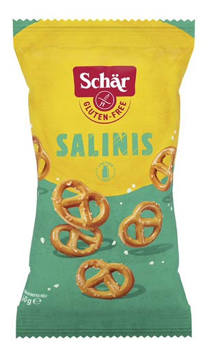Salinis 60g - Schär
Lecker salzigen Knapperspaß von Dr. Schär glutenfrei.