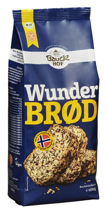 Wunderbrod Backmischung 600g- Bauckhof Bio
Wunderbrød von Bauckhof ist eine glutenfreie Backmischung für ein Brot nach norwegischer Art. Proteinreich. Ohne Mehl und ohne Hefe. Nach norwegischer Original-Rezeptur. Glutenfreie Backmischung für Life-Changing Wunderbrød. Ergibt ca. 980 g Brot.