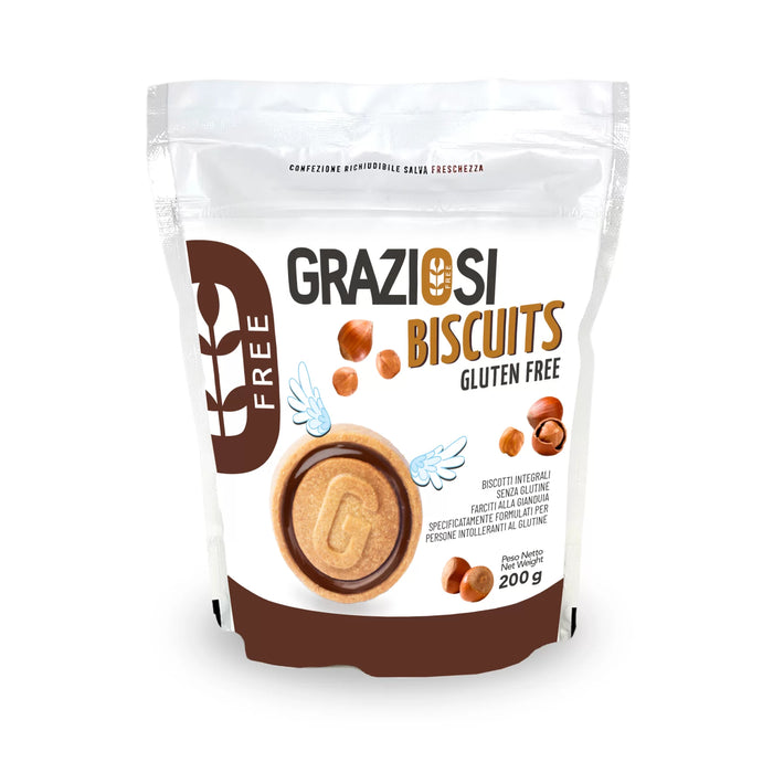 Graziosi Biscuits  (Vollkornkeks gefüllt mit Gianduia-Creme) 200g Graziosi