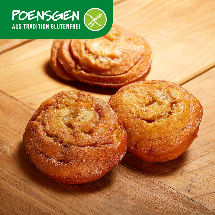 Apfelberliner glutenfrei 2x110g - Poensgen

Entdecken Sie unsere köstlichen Apfelberliner – saftig und zart, perfekt für alle, die bewussten Genuss lieben. Ob zur Kaffeepause, als kleiner Snack zwischendurch oder einfach, um sich etwas Süßes zu gönnen – dieser Leckerbissen überzeugt auf ganzer Linie.