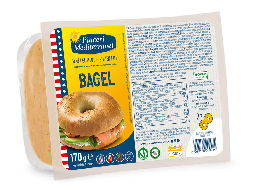 Bagel 170g - Piaceri

Glutenfrei – der perfekte Allrounder für Brunch, Sandwiches & mehr!