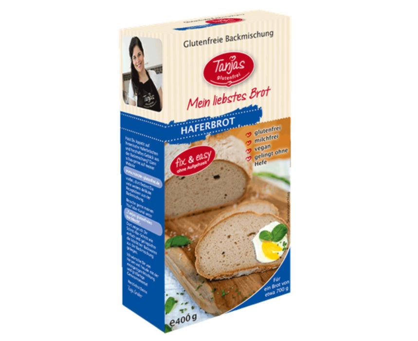 Brotbackmischung Haferbrot 400g -Tanjas glutenfrei

Sie möchten schnell und einfach ein mildes, schmackhaftes und mischbrotähnliches Brot zubereiten? Dann wird Sie diese Mischung überzeugen! 