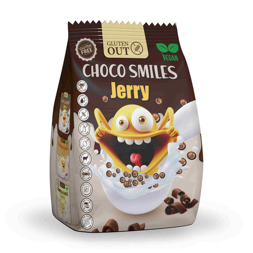 Choco Smiles Jerry 375g - Nerano

Choco Smiles Jerry von Gluten Out sind köstliche, glutenfreie Cerealien mit einem intensiven Kakao-Geschmack.