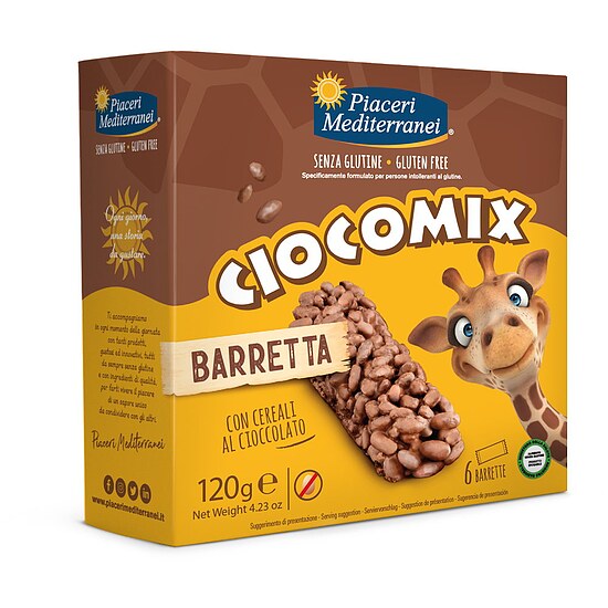 Ciocomix Baretta - Puffreisriegel Schokolade 120g- Piaceri Mediterranei

Dieser knusprige Puffreisriegel mit Schokolade bietet nicht nur einen fantastischen Geschmack, sondern ist auch glutenfrei. 