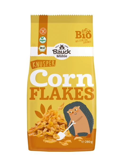 Cornflakes 280g - Bauck Mühle

Aufstehen, Schüssel füllen, Genussmoment starten: Diese Cornflakes bringen das goldene Knuspern in deinen Morgen – extra lange crunchy dank traditionellem Walzverfahren.