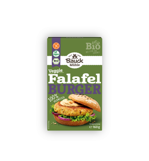 Falafel Burger Fertigmischung 160g - Bauck Mühle

Ob klassisch im Burger, als Beilage zu Salat oder mit Hummus und Joghurt-Alternativen – diese Bio-Fertigmischung ist vielseitig einsetzbar und schnell zubereitet.