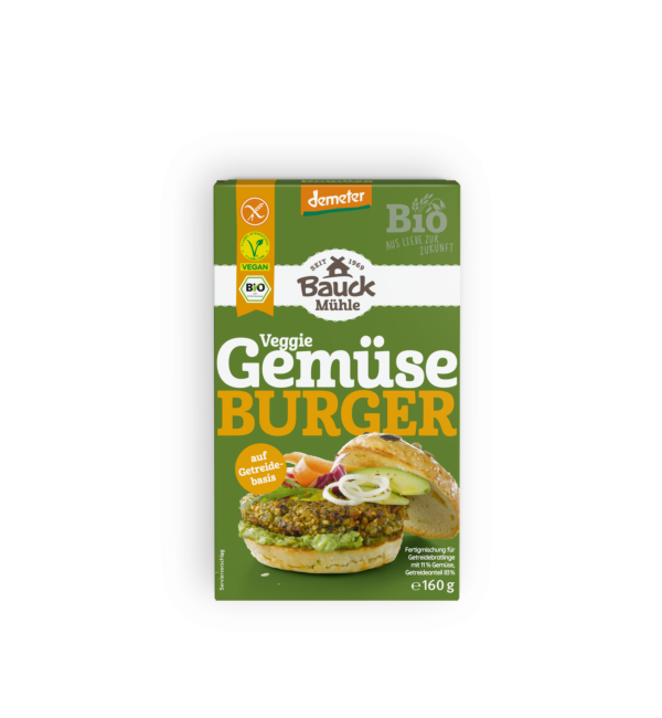 Gemüseburger demeter 160g - Bauck Mühle

Ob klassisch als Burger, in Aufläufen, als Füllung für Gemüse oder in kleiner Form als knuspriger Snack – diese Mischung überzeugt durch Geschmack, Qualität und einfache Zubereitung.