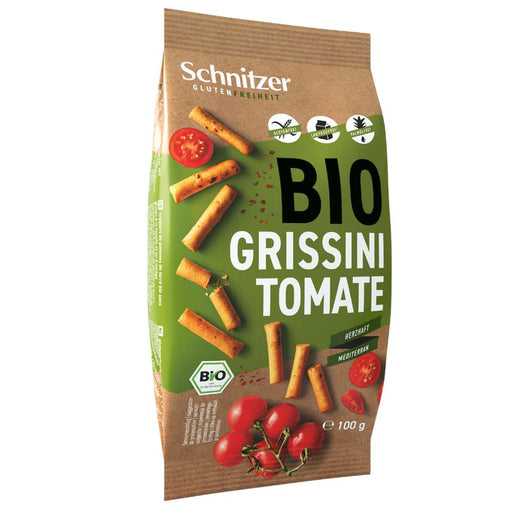 Grissini Tomate 100g - Schnitzer

Die Grissini Tomate verbinden die feine Süße der Kartoffelstärke mit aromatischem Tomatenmark und herzhaftem Bergkäse.