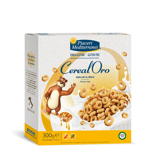 Honig Ringe 300g - Piaceri Mediterranei

Egal, ob Sie zuerst die Milch oder das Müsli einfüllen – eines ist sicher: Die glutenfreien Honig-Anellini von CerealOro sind ein Genuss für jeden Morgen!