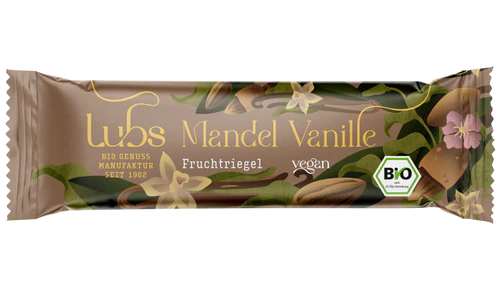 Mandel Vanille Fruchtriegel 40g - Lubs Bio ( Neu)