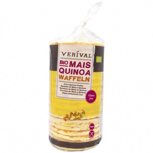Mais-Quinoa-Waffeln 100g - Verival Bio

Die leicht gewellten und besonders knusprigen Maiswaffeln sind glutenfrei und ideal für den kleinen Hunger zwischendurch.