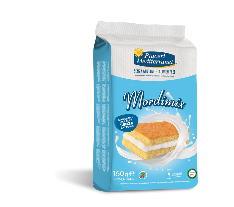 Mordimix Milchschnitten 160g - Piaceri Mediterranei

Der neue, herrlich luftige Biskuit mit cremiger Milchfüllung ist der perfekte Snack für zwischendurch. 