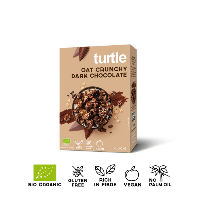 Oat Crunchy Dark Chocolate 250g -Turtle Bio