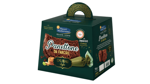 Panettone Dubai Style 750g - Piaceri

Der Panettone Dubai Style von Piaceri Mediterranei verbindet italienische Weihnachtstradition mit einer modernen, orientalisch inspirierten Genussidee.