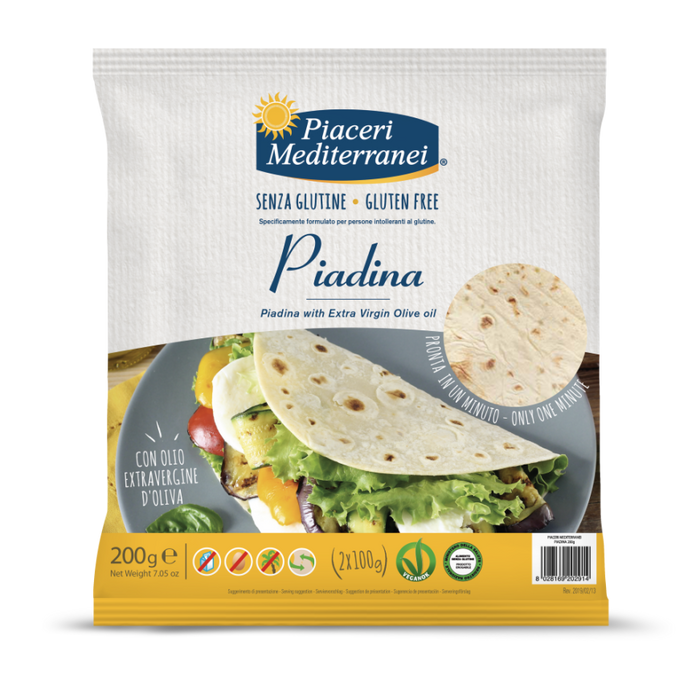 Piadina Wrap 200g- Piaceri

Leicht, köstlich und unglaublich vielseitig – unsere glutenfreie Piadina passt einfach immer!