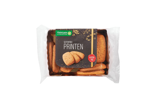 Printen 150g - Poensgen

Ob zum Adventskaffee, als kleiner Genuss zwischendurch oder zum Verschenken – diese Printen begeistern durch fein abgestimmte Gewürze, Karamellnoten und eine angenehme Süße. Und das Beste: Sie sind glutenfrei und mit hochwertigen Zutaten sorgfältig gebacken.