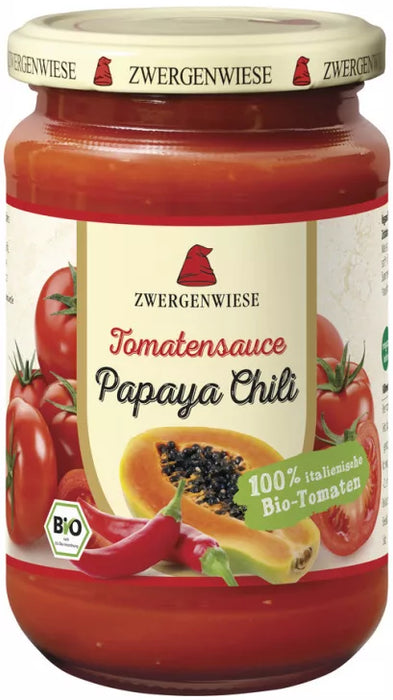 Tomatensauce Papaya Chilli 340ml - Zwergenwiese Bio

