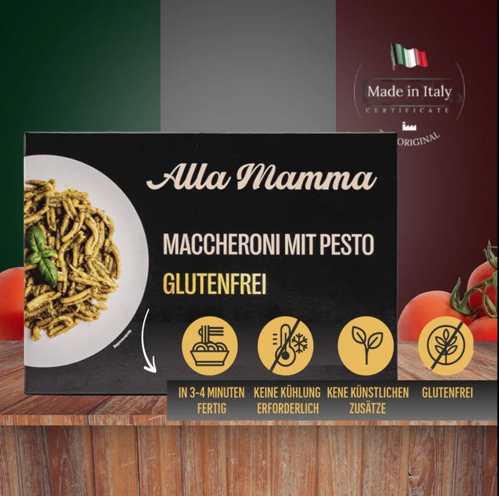 Glutenfreie Maccheroni mit Pesto 380g - Alla Mamma