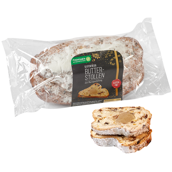 Butterstollen mit Marzipan glutenfrei 750g-Poensgen