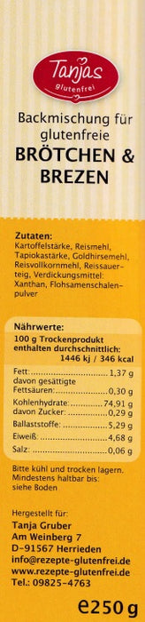 Backmischung für Brötchen & Brezen 250g- Tanjas glutenfrei