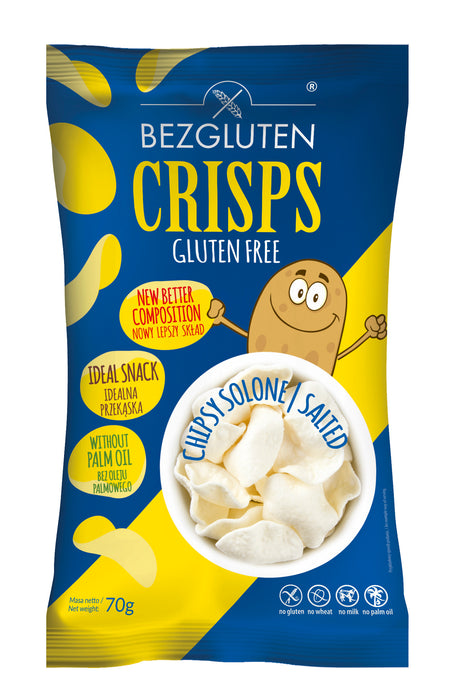 Chips gesalzen (Crisps) 70g-Bezgluten