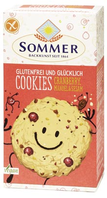 Cookies Cranberry Mandel & Sesam 125g- Sommer bio