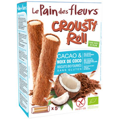 Crousty Rolls mit Kakao-Kokos Füllung 125g -Blumenbrot Bio