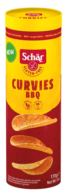 Curvies BBQ 170g- Schär

 Glutenfreies Knabbergebäck mit Barbeque-Geschmack. 
