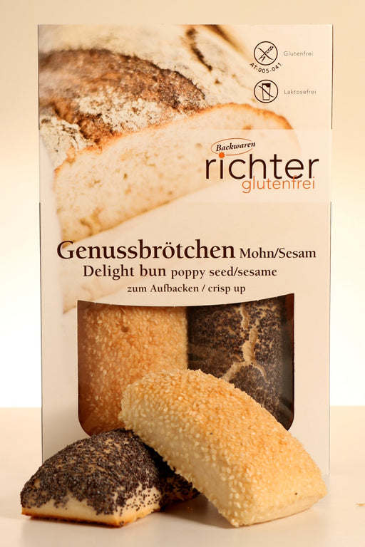 Genuss-Brötchen 300g -Richter glutenfrei

Bestens zum Einfrieren geeignet !

Richter glutenfrei steht für erlesene glutenfreie Spezialitäten, sorgfältig hergestellt in Österreich. Die Backwaren werden in der ersten Bäckerei Österreichs erzeugt, die ausschließlich glutenfrei und laktosefrei bäckt! In Sachen Qualität ist die Bäckerei genauso unerbittlich und leidenschaftlich, wie im Hinblick auf die Naturbelassenheit ihrer Produkte, die alle frei von chemischen Konservierungsmitteln sind.
