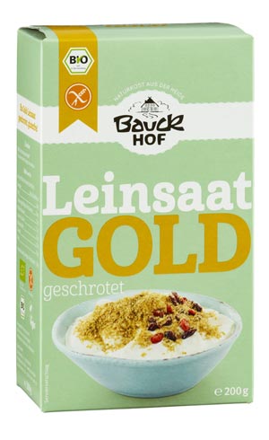 Gold Leinsaat 200g - Bauckhof Bio

Gold Leinsaat, geschrotet von Bauckhof. Gold-Leinsaat enthält von Natur aus einen hohen Gehalt an Omega 3-Fettsäuren. Die Bioverfügbarkeit der Fettsäuren ist aus geschroteter Leinsaat besser als aus ganzer Leinsaat. Geschrotete Leinsaat ist eine wertvolle Ballaststoffquelle.