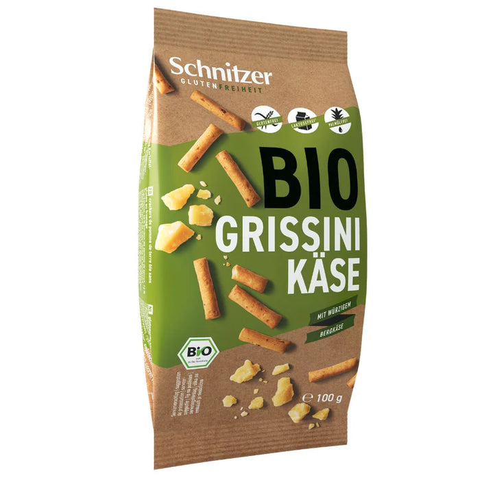 Grissini Käse 100g - Schnitzer Bio

Die GRISSINI Käse von Schnitzer sind so herrlich kross! Genießen Sie diesen glutenfreien Bio Kartoffelcracker mit Käse ganz unbeschwert, auch wenn Sie unter Zölikaie oder Sprue leiden.