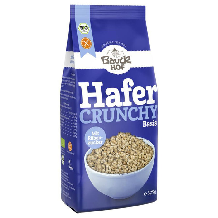 Hafer Crunchy Vanille Basis 325g - Bauckhof Bio

Glutenfreies Müsli Hafer Crunchy von Bauckhof. Gebackenes Knuspermüsli mit Rübenzucker.