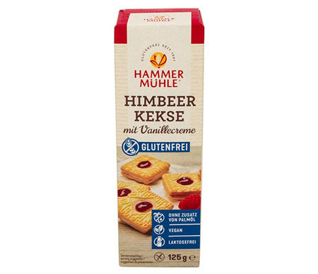 Himbeer Kekse mit Vanillecreme 125g -Hammermühle