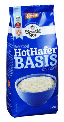Hot Hafer Haferbrei Basis Mischung 400g - Bauckhof bio

Hot Hafer Haferbrei Basis Mischung von Bauckhof. Glutenfreier Haferbrei zur Zubereitung eines warmen Haferbreis.
